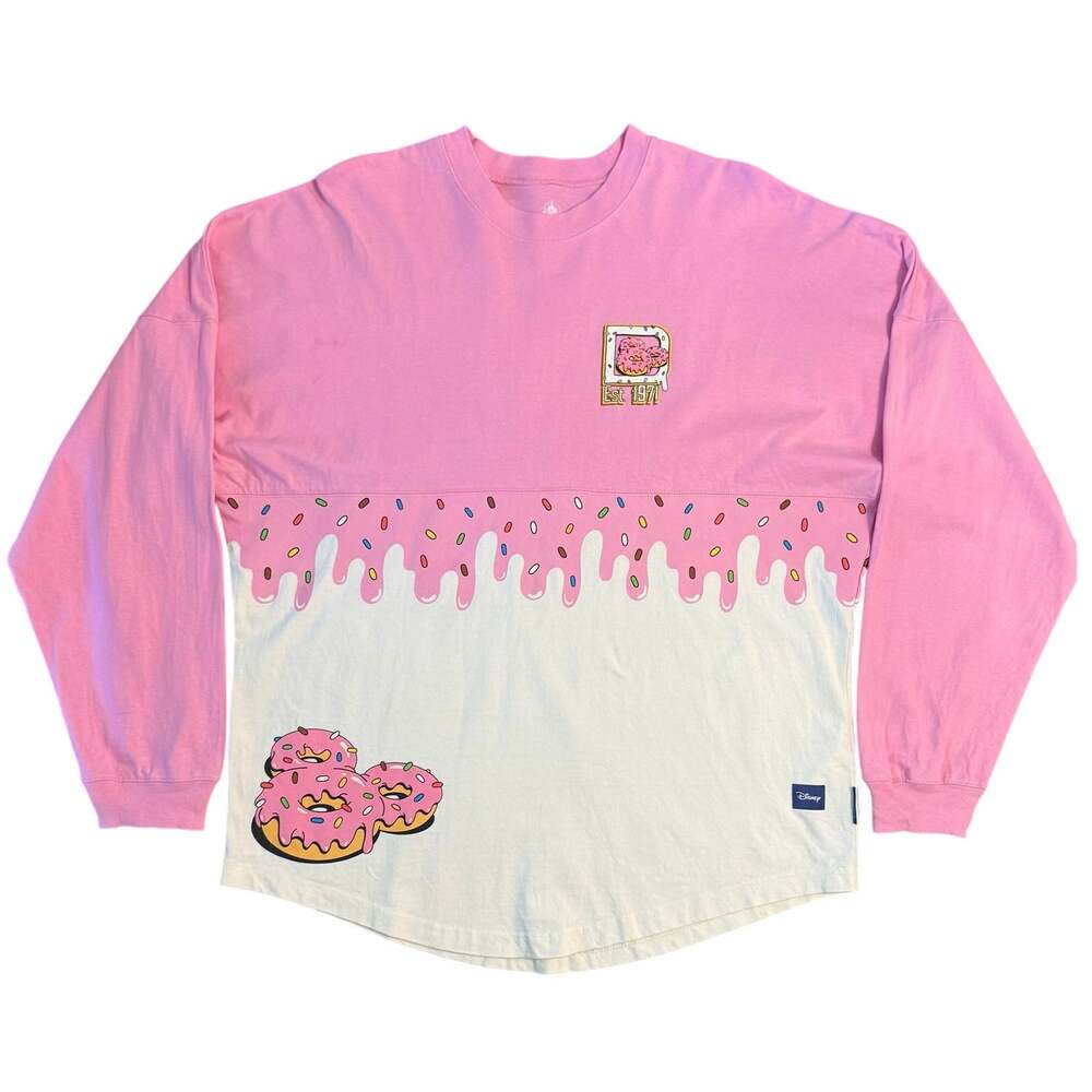 DisneyParks Spirit Jersey Mickey Mouse Eats Donuts Walt Disney World Pink Medium